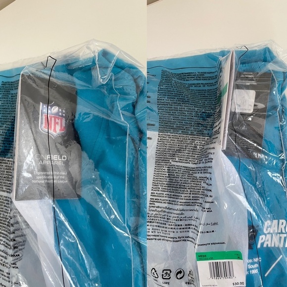 NFL Carolina Panthers Football On Field Apparel XL T-Shirt & New Era Hat Set - Picture 9 of 14